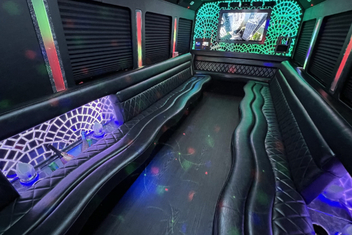 Champaign Limo Bus Interior